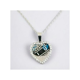 DIJE CORAZON LOVE CON ZIRCONIAS