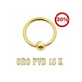 Argolla oro 18 k pvd