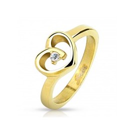 Anillo Dorado Figura corazon