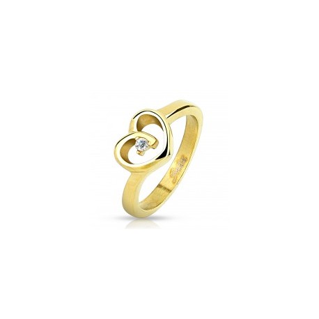 Anillo Dorado Figura corazon