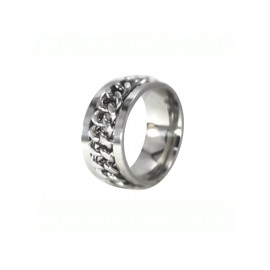 Anillo acero cadena giratoria