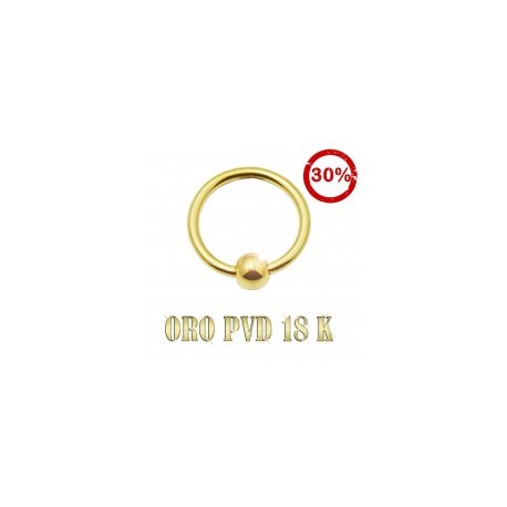 Argolla oro 18 k pvd