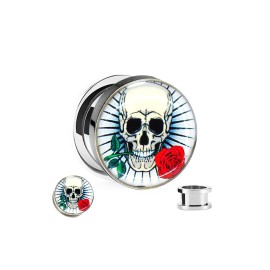 Expansor Skull Rose 0g-14mm